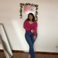 jeans com desfiado