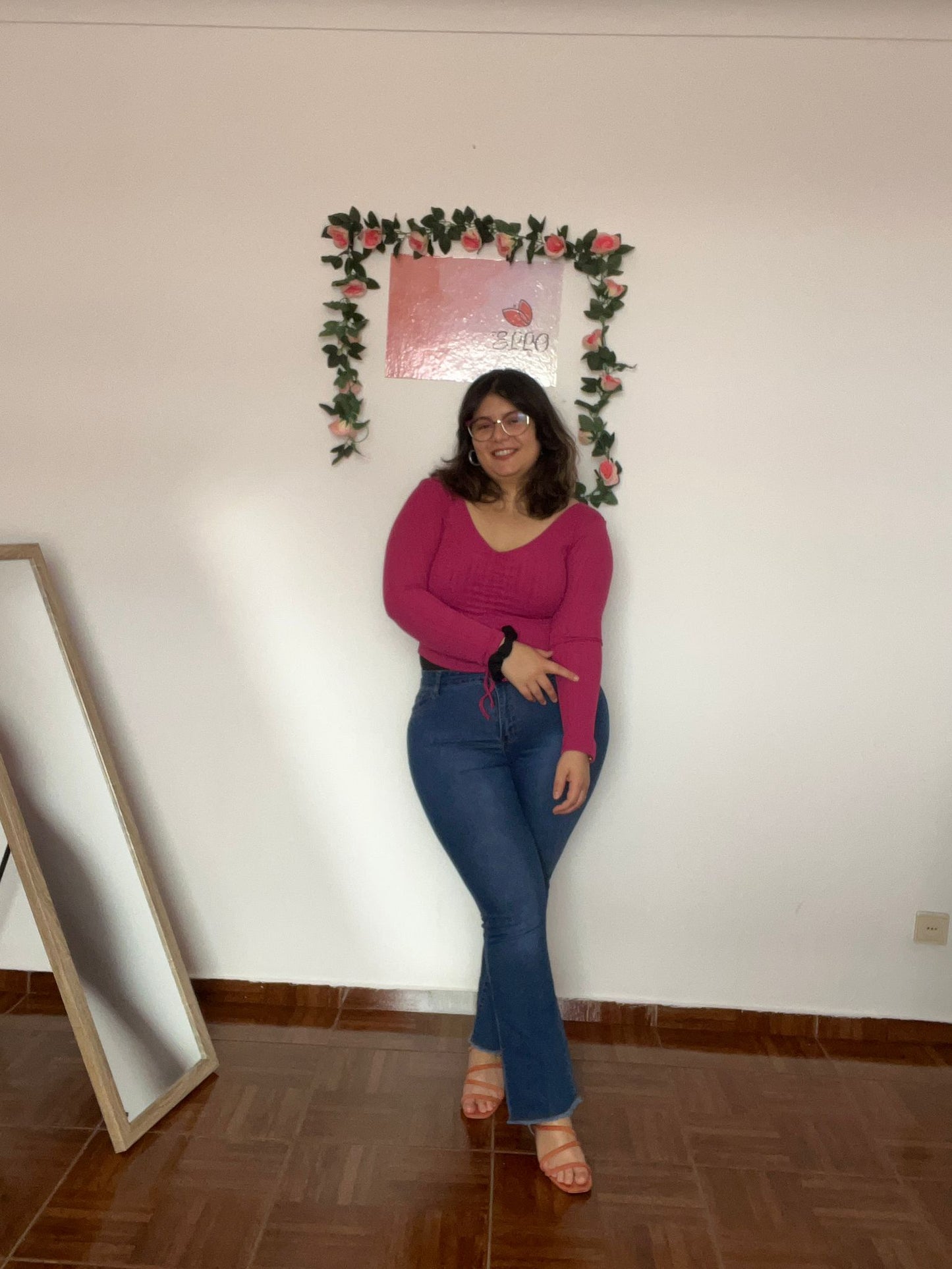 jeans com desfiado