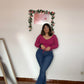 jeans com desfiado
