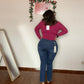 jeans com desfiado