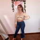 jeans com desfiado