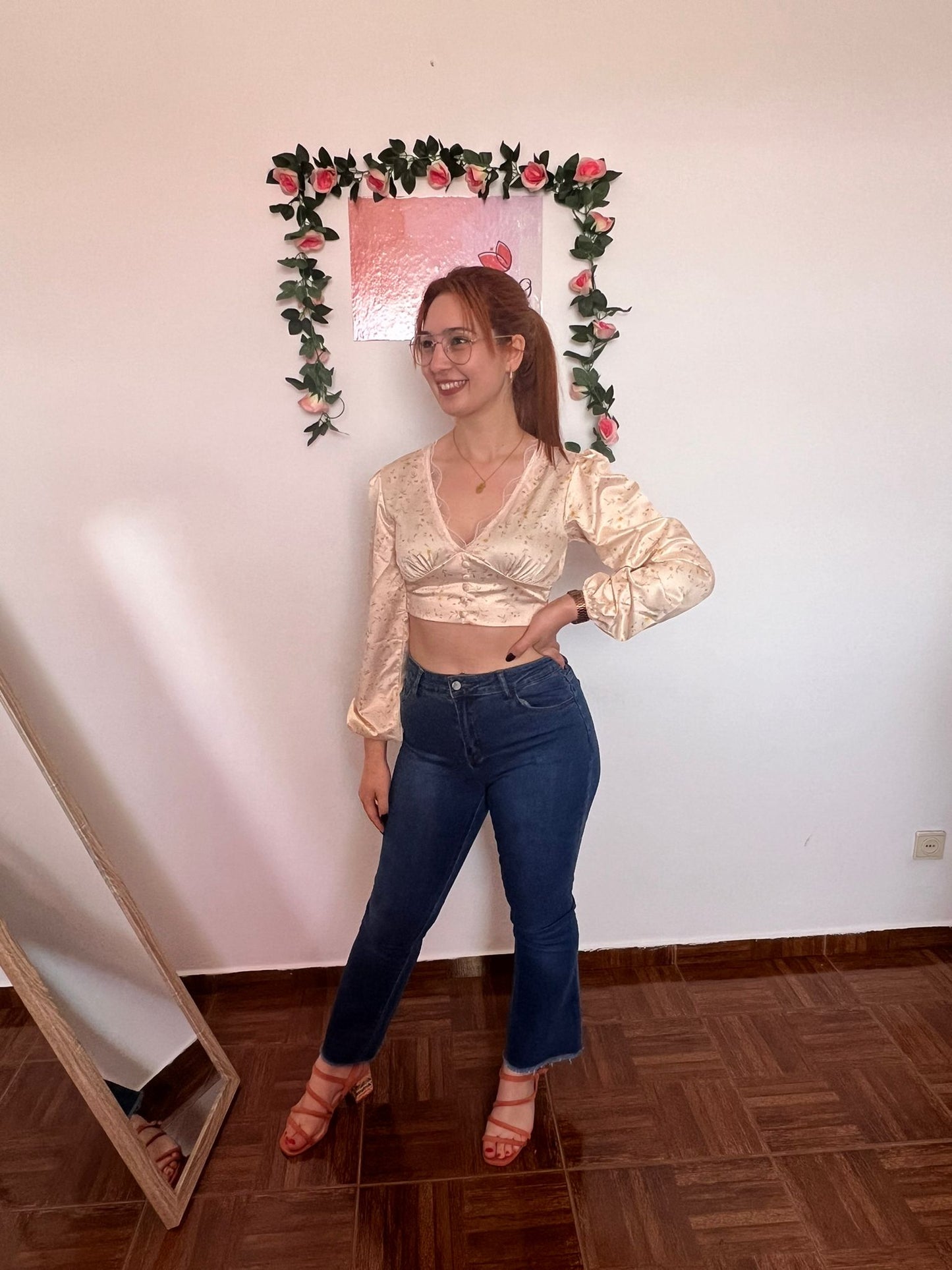 jeans com desfiado