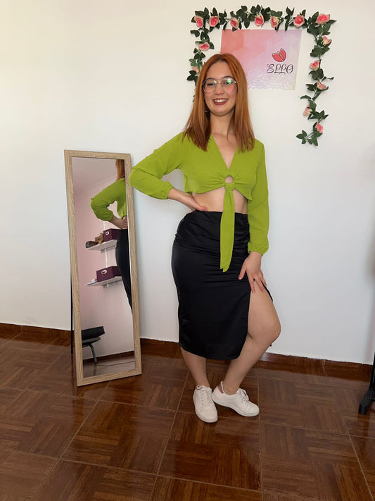 Saia com fenda